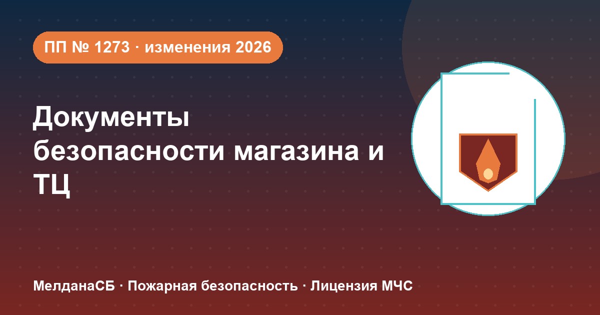 Документы по безопасности для магазина и ТЦ в Ноябрьске: полный чек-лист 2026